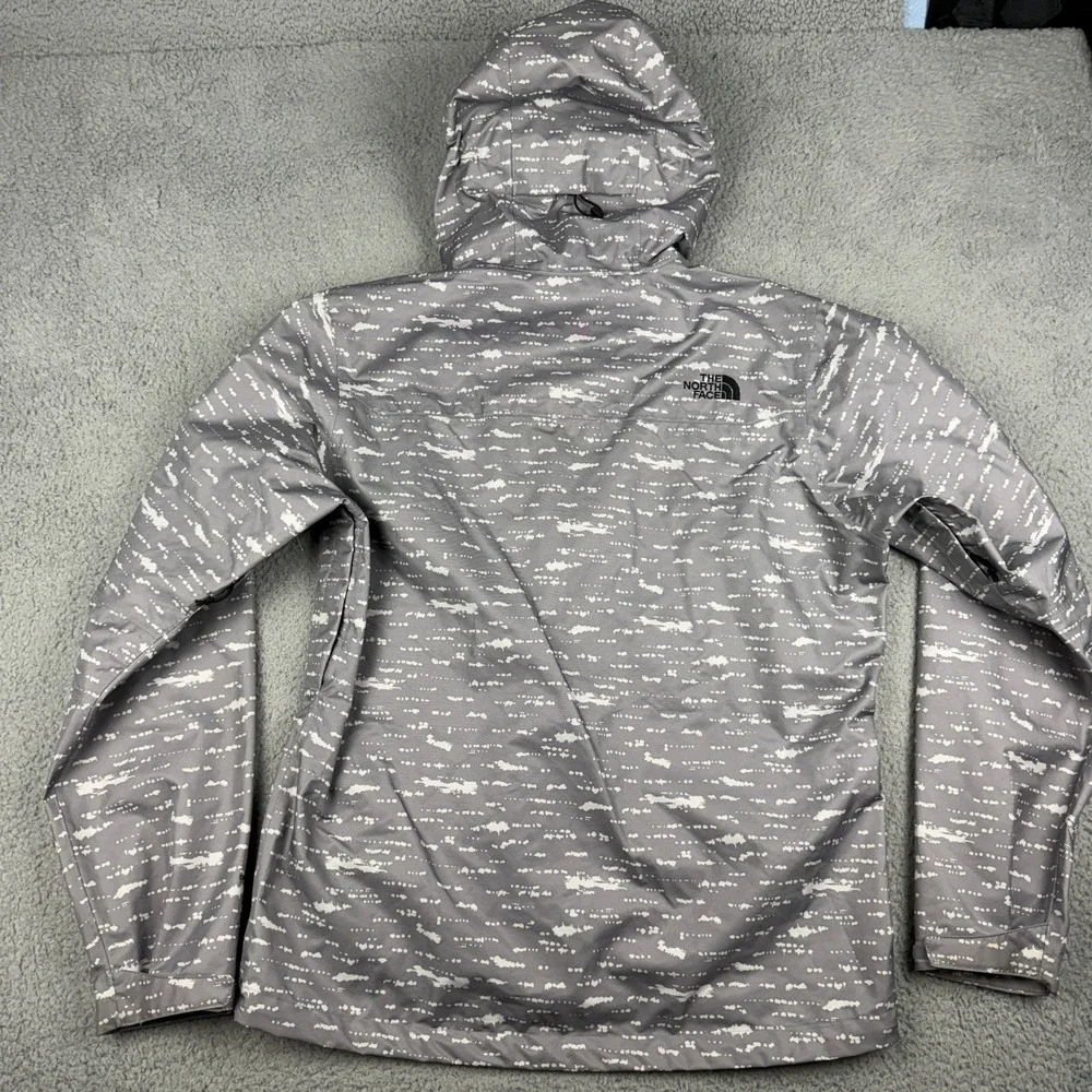 The North Face Venture JAcket Mens Medium DryVent Hooded White Gray